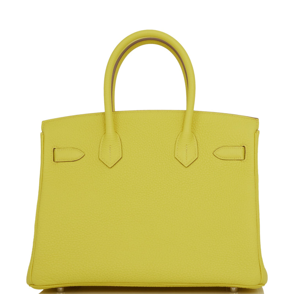 Hermes Birkin 30 Lime Clemence Palladium Hardware
