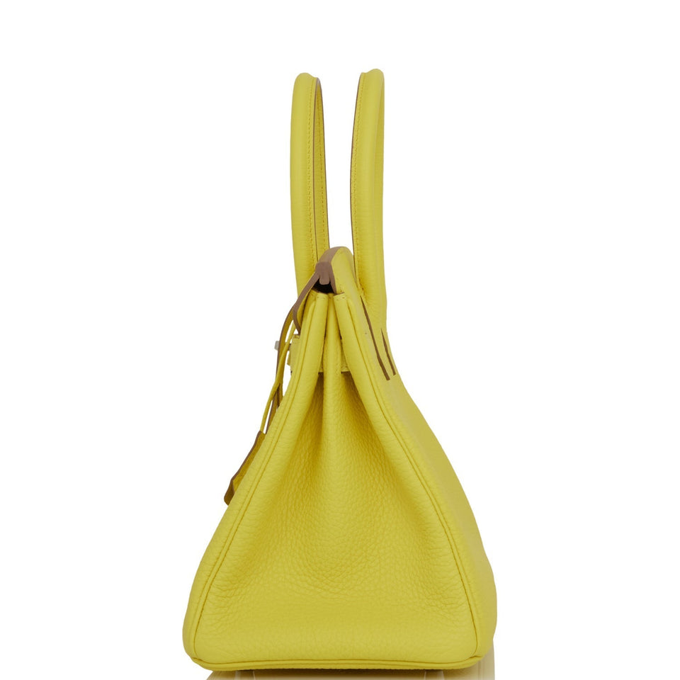 Hermes Birkin 30 Lime Clemence Palladium Hardware
