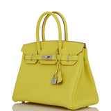 Hermes Birkin 30 Lime Clemence Palladium Hardware