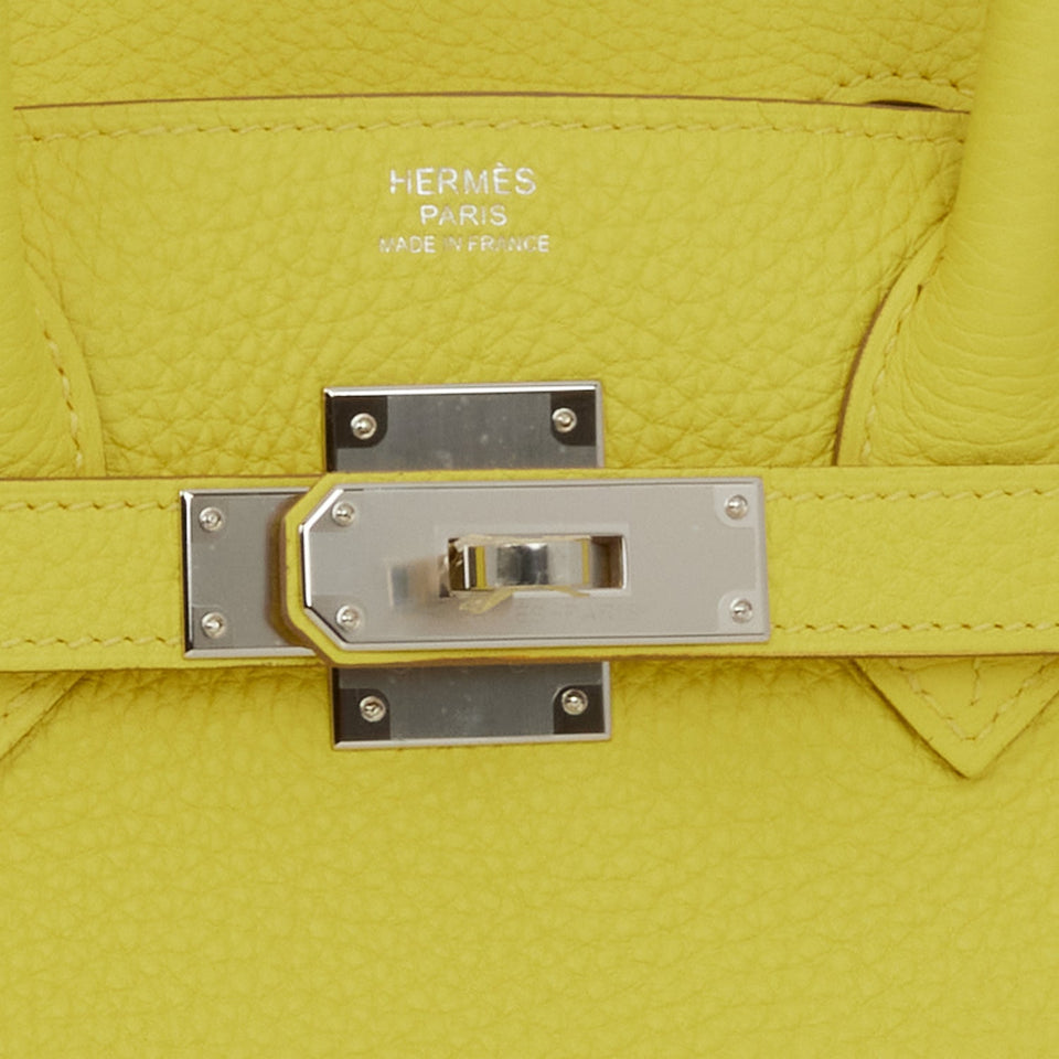 Hermes Birkin 30 Lime Clemence Palladium Hardware