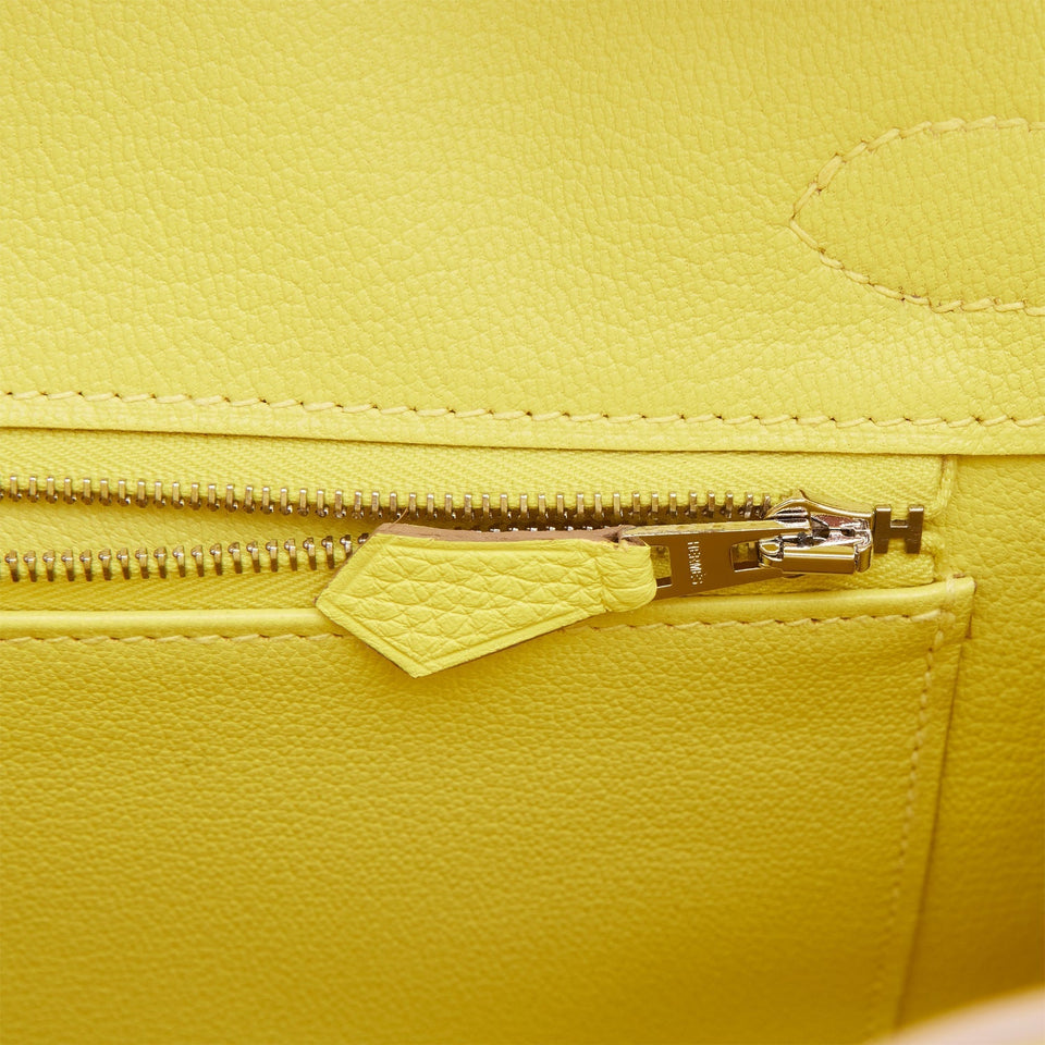 Hermes Birkin 30 Lime Clemence Palladium Hardware