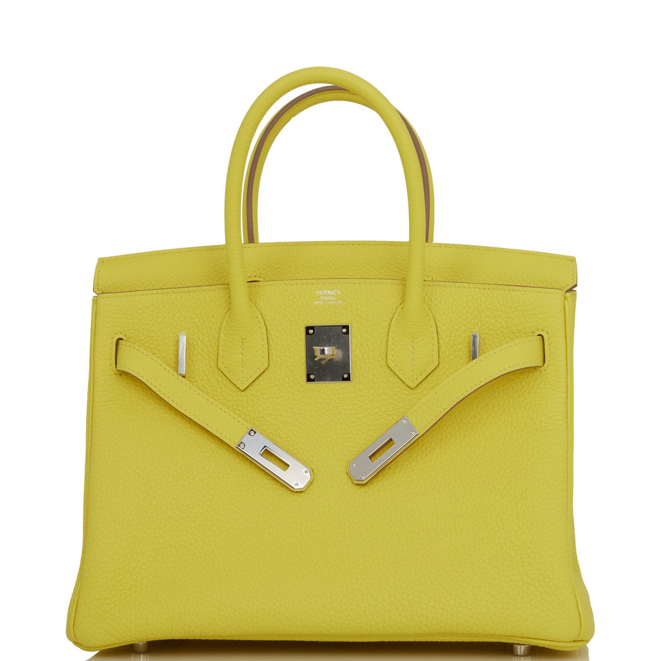 Hermes Birkin 30 Lime Clemence Palladium Hardware