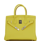 Hermes Birkin 30 Lime Clemence Palladium Hardware