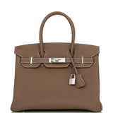 Hermes Birkin 30 Etoupe Togo Palladium Hardware