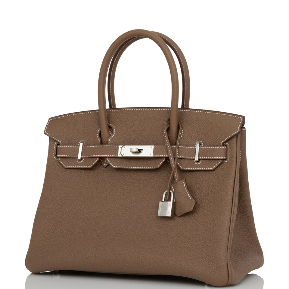 Hermes Birkin 30 Etoupe Togo Palladium Hardware