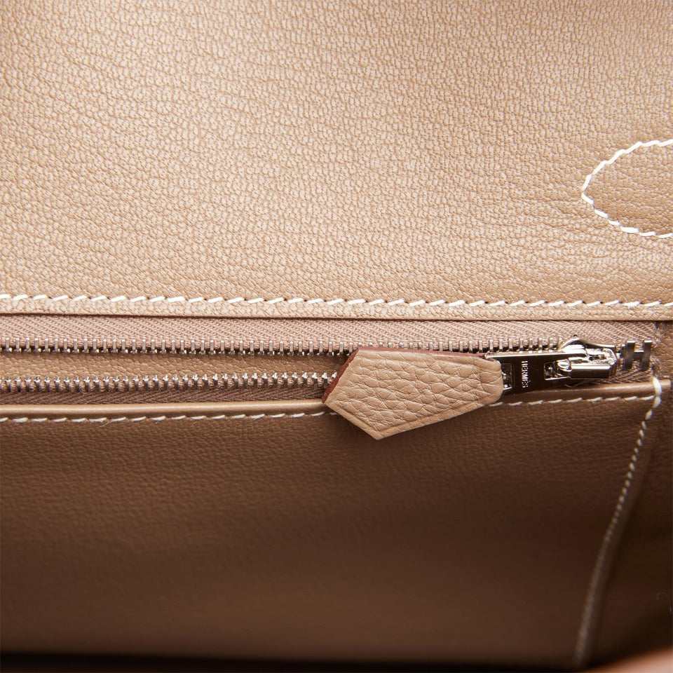 Hermes Birkin 30 Etoupe Togo Palladium Hardware