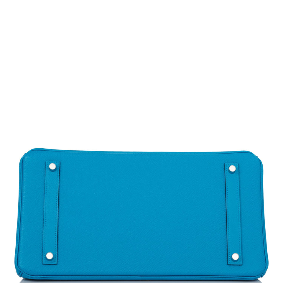 Hermes Birkin 35 Bleu Zanzibar Epsom Palladium Hardware