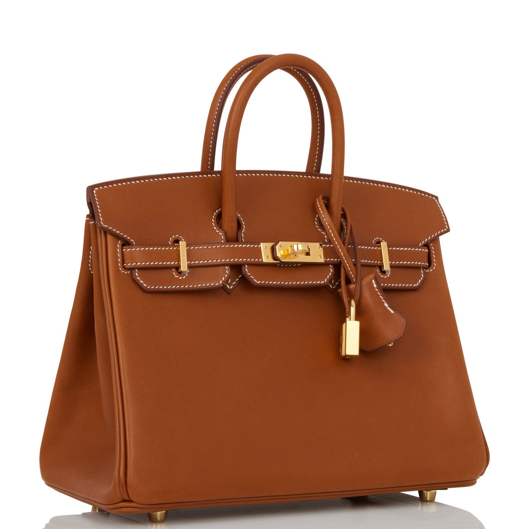 Hermes Birkin 25 Fauve Barenia Gold Hardware
