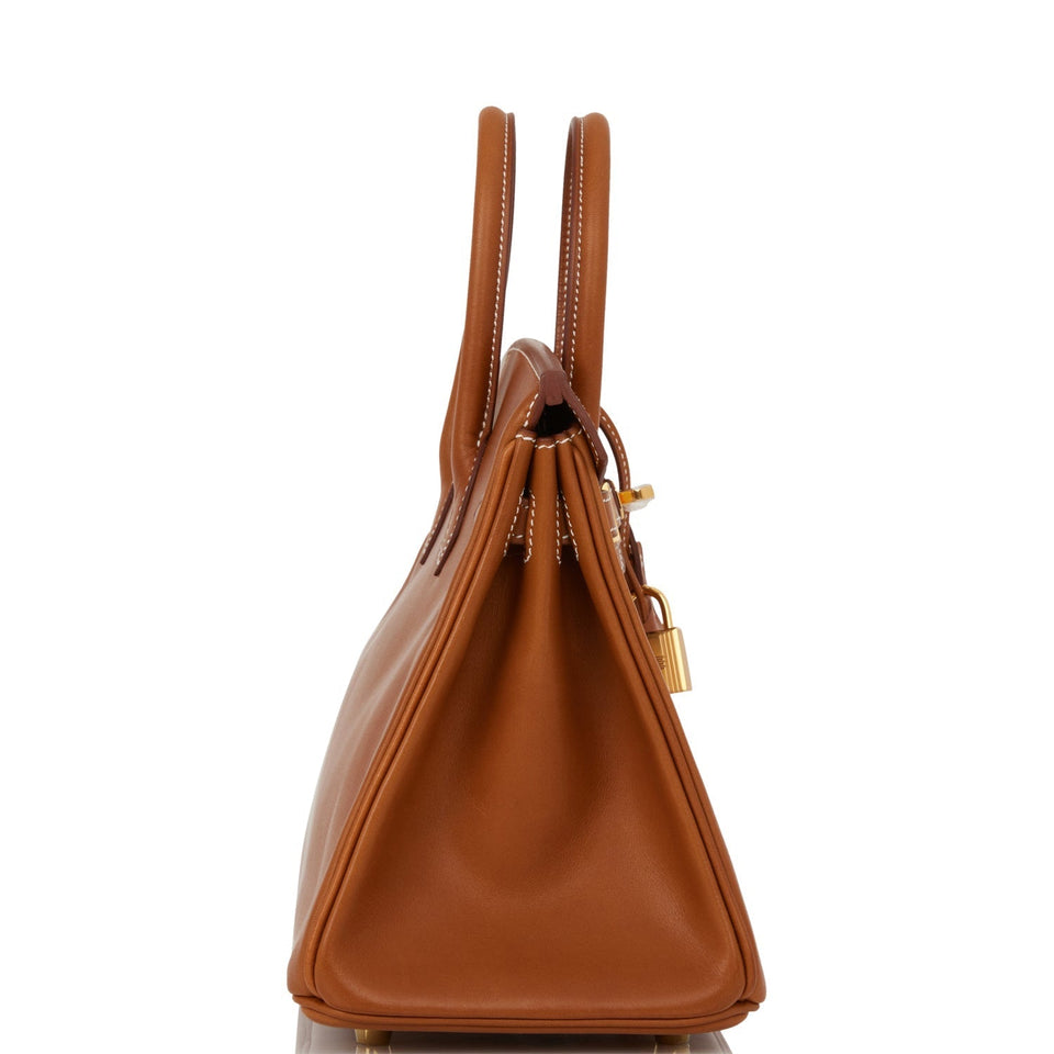 Hermes Birkin 25 Fauve Barenia Gold Hardware