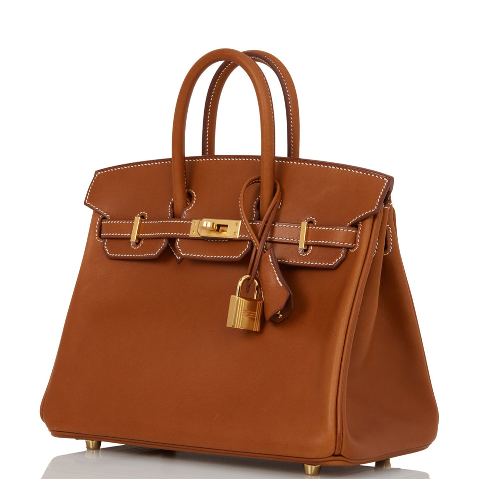 Hermes Birkin 25 Fauve Barenia Gold Hardware
