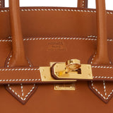 Hermes Birkin 25 Fauve Barenia Gold Hardware