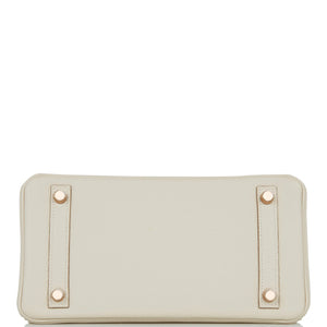 Hermes Birkin 25 Craie Togo Rose Gold Hardware