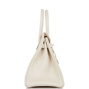 Hermes Birkin 30 Craie Togo Palladium Hardware
