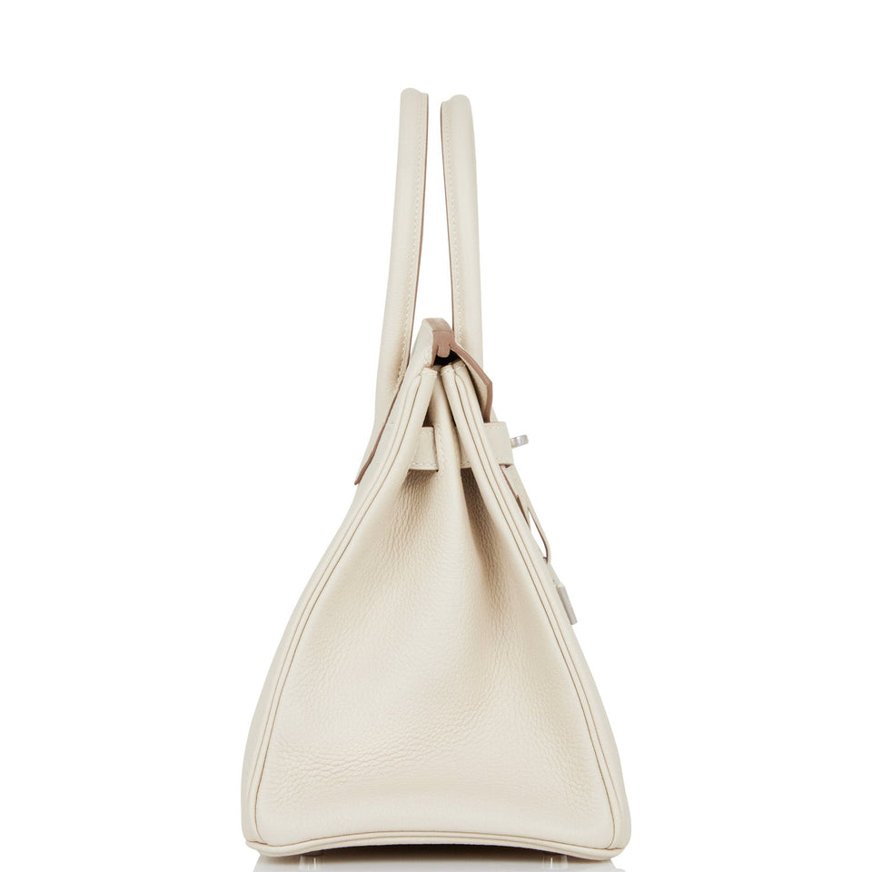 Hermes Birkin 30 Craie Togo Palladium Hardware