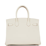 Hermes Birkin 30 Craie Togo Palladium Hardware