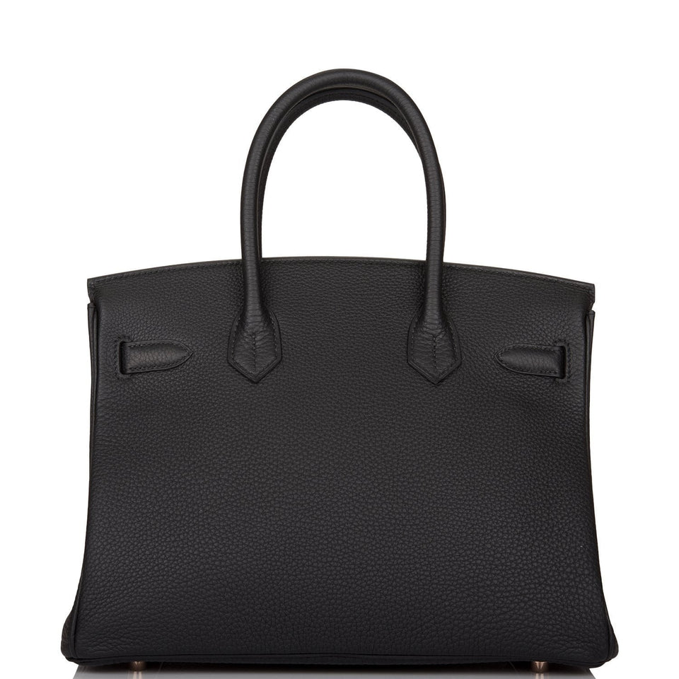 Hermes Birkin 30 Black Togo Rose Gold Hardware