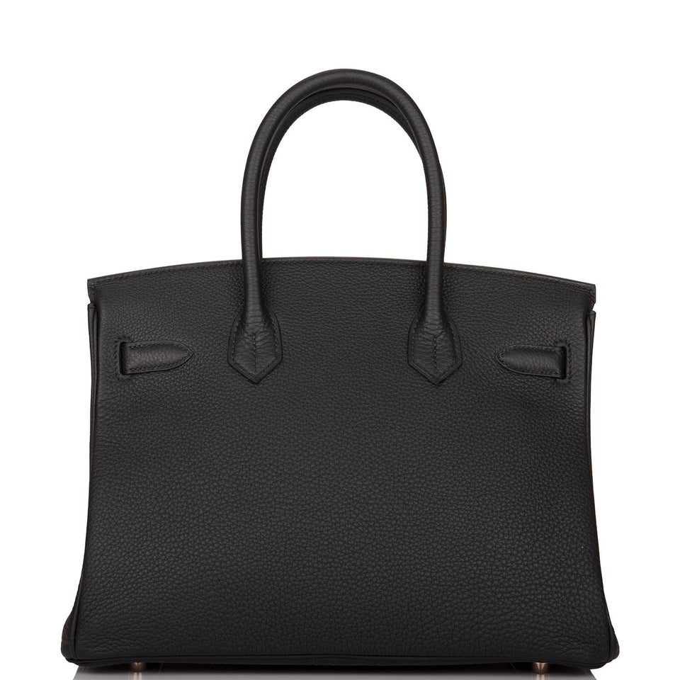 Hermes Birkin 30 Black Togo Rose Gold Hardware