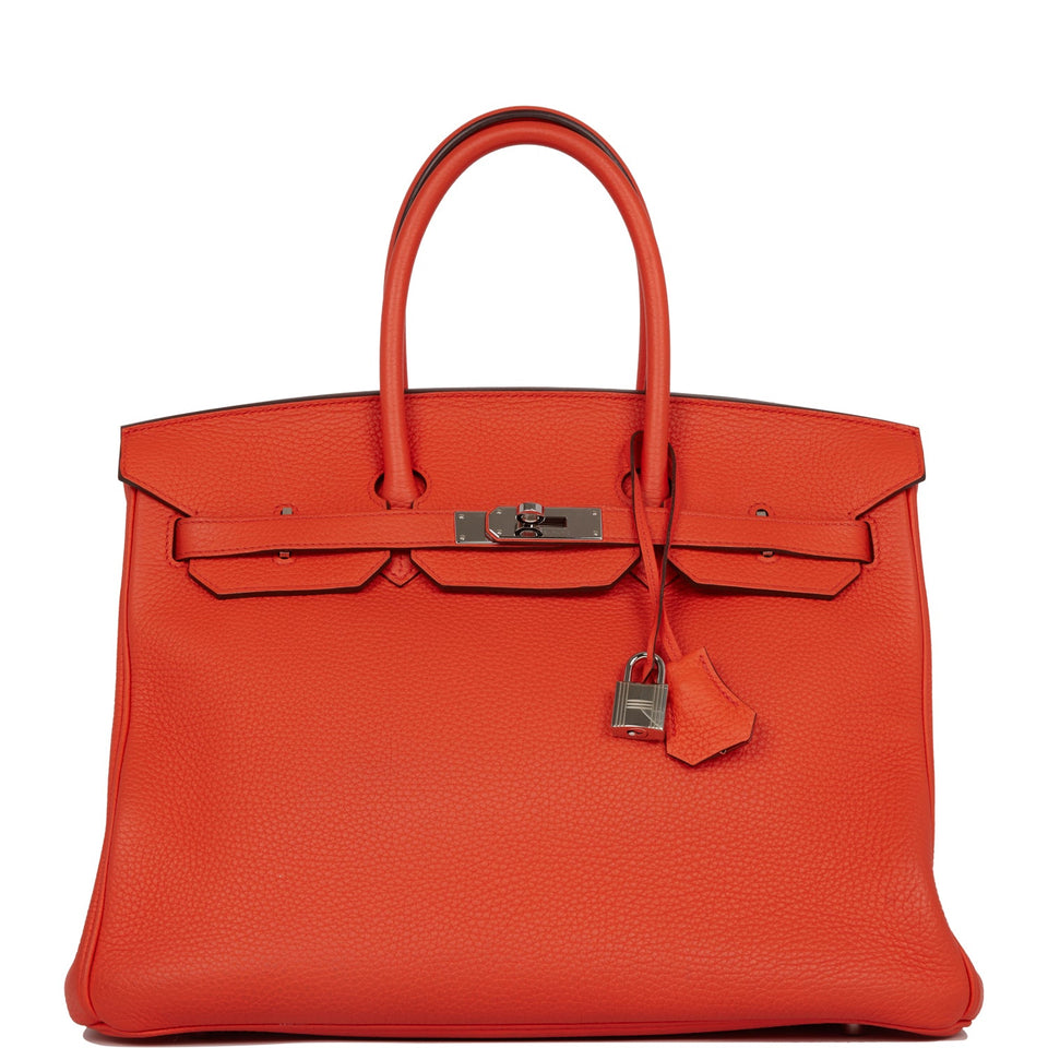 Hermes Birkin 35 Capucine Togo Palladium Hardware