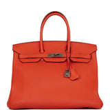 Hermes Birkin 35 Capucine Togo Palladium Hardware