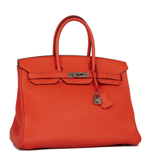 Hermes Birkin 35 Capucine Togo Palladium Hardware