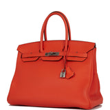 Hermes Birkin 35 Capucine Togo Palladium Hardware