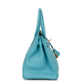 Hermes Birkin 30 Bleu Paon Togo Gold Hardware