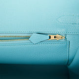 Hermes Birkin 30 Bleu Paon Togo Gold Hardware