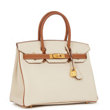 Hermes Special Order (HSS) Birkin 30 Craie and Gold Togo Brushed Gold Hardware