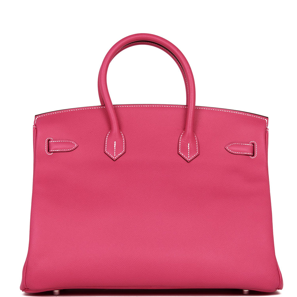 Hermes Birkin 35 Rose Tyrien Epsom Palladium Hardware