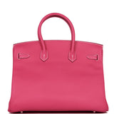 Hermes Birkin 35 Rose Tyrien Epsom Palladium Hardware