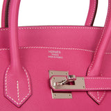 Hermes Birkin 35 Rose Tyrien Epsom Palladium Hardware