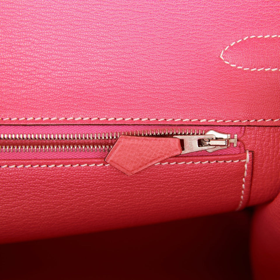 Hermes Birkin 35 Rose Tyrien Epsom Palladium Hardware