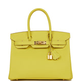 Hermes Birkin 30 Lime Epsom Gold Hardware