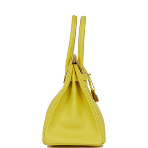 Hermes Birkin 30 Lime Epsom Gold Hardware