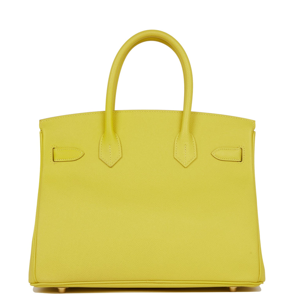 Hermes Birkin 30 Lime Epsom Gold Hardware