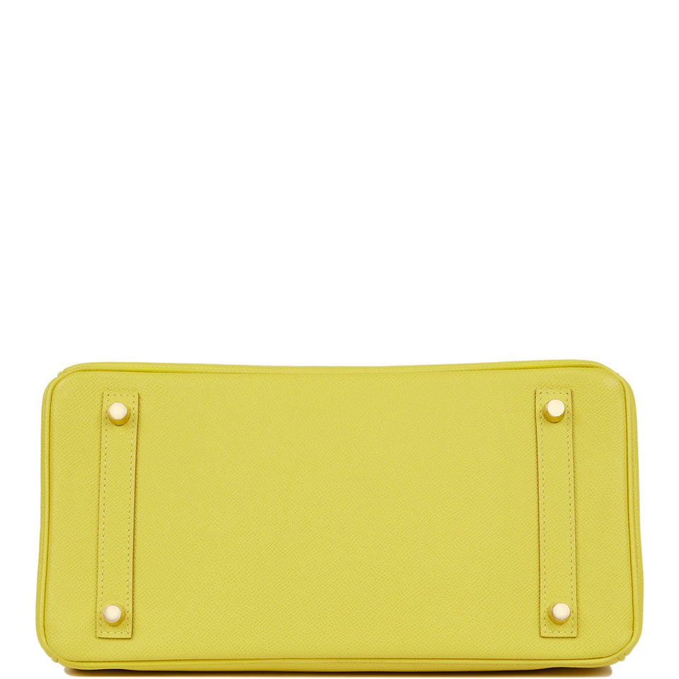 Hermes Birkin 30 Lime Epsom Gold Hardware