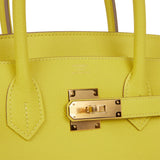 Hermes Birkin 30 Lime Epsom Gold Hardware
