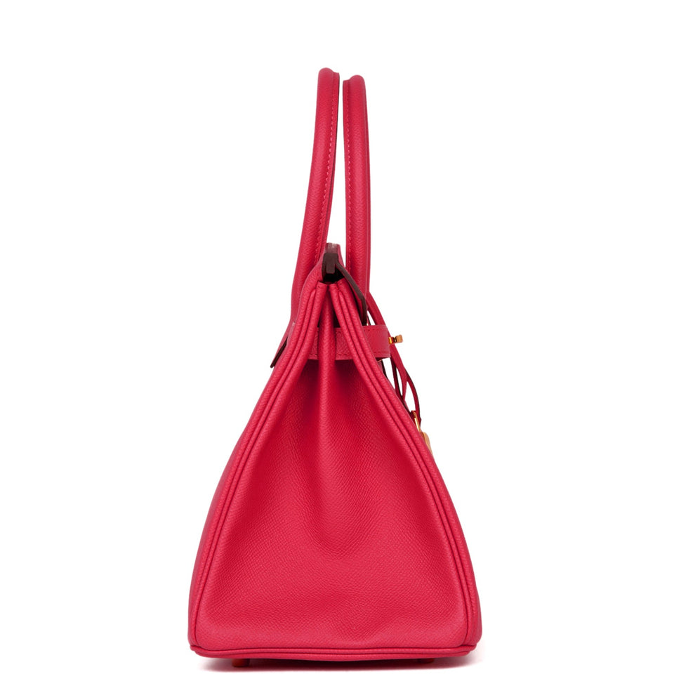 Hermes Birkin 30 Rose Extreme Epsom Gold Hardware