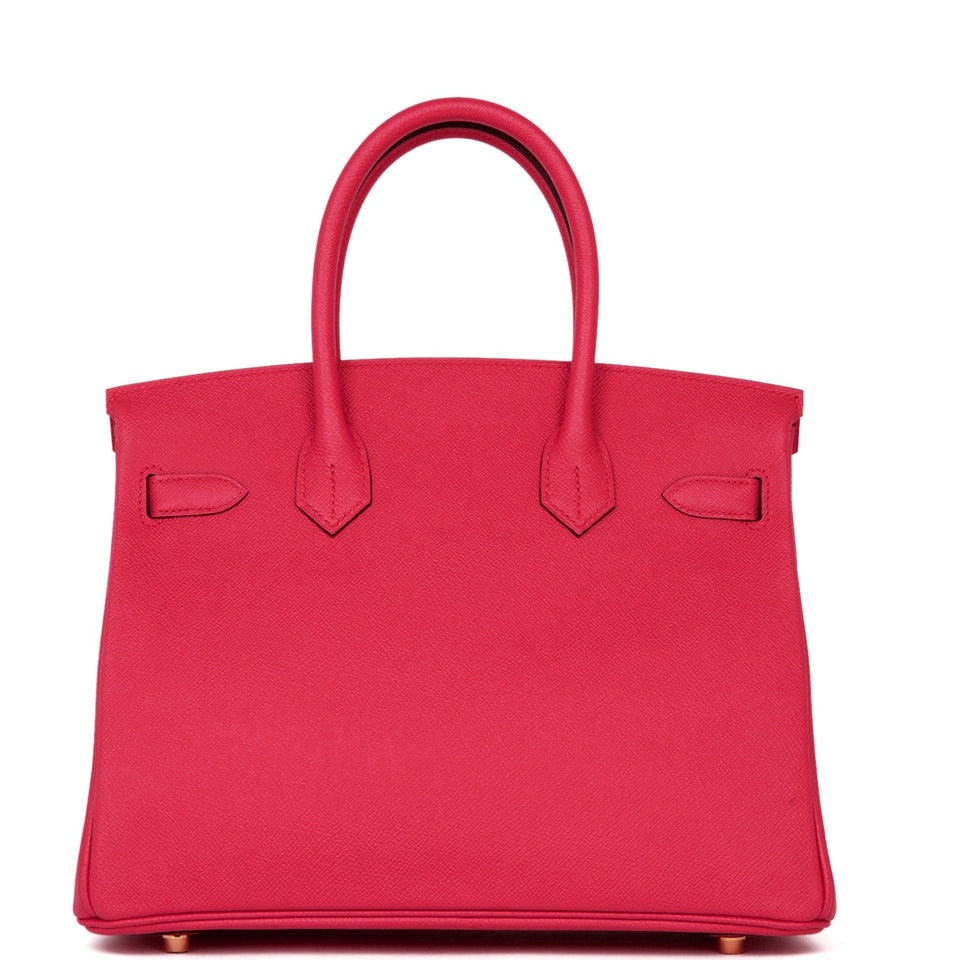 Hermes Birkin 30 Rose Extreme Epsom Gold Hardware