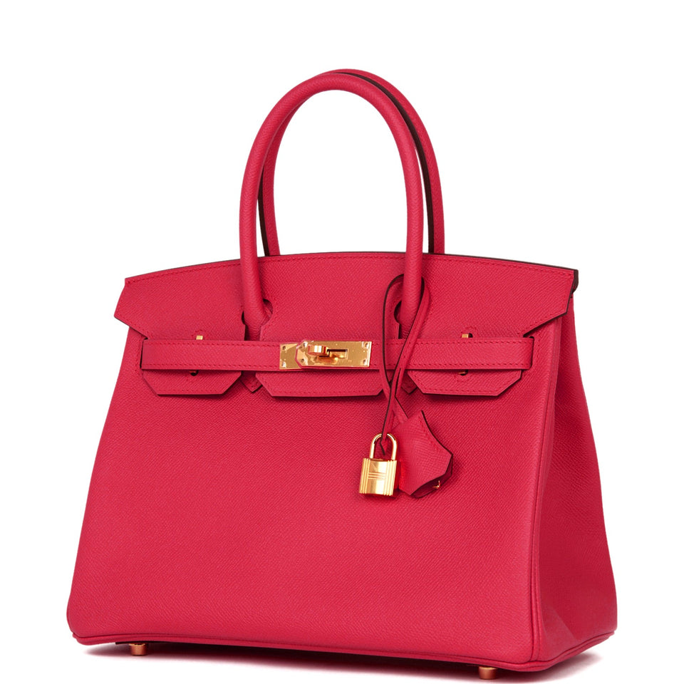 Hermes Birkin 30 Rose Extreme Epsom Gold Hardware