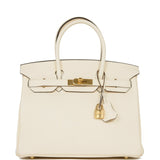 Hermes Birkin 30 Nata Clemence Gold Hardware