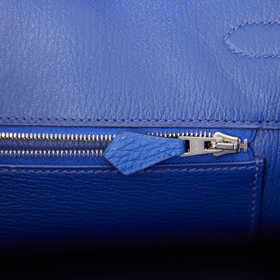 Hermes Birkin 35 Bleu Electric Togo Palladium Hardware
