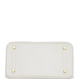 Hermes Birkin 30 White Clemence Gold Hardware
