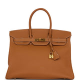 Hermes Birkin 35 Gold Togo Gold Hardware