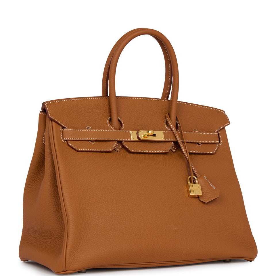 Hermes Birkin 35 Gold Togo Gold Hardware