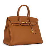 Hermes Birkin 35 Gold Togo Gold Hardware