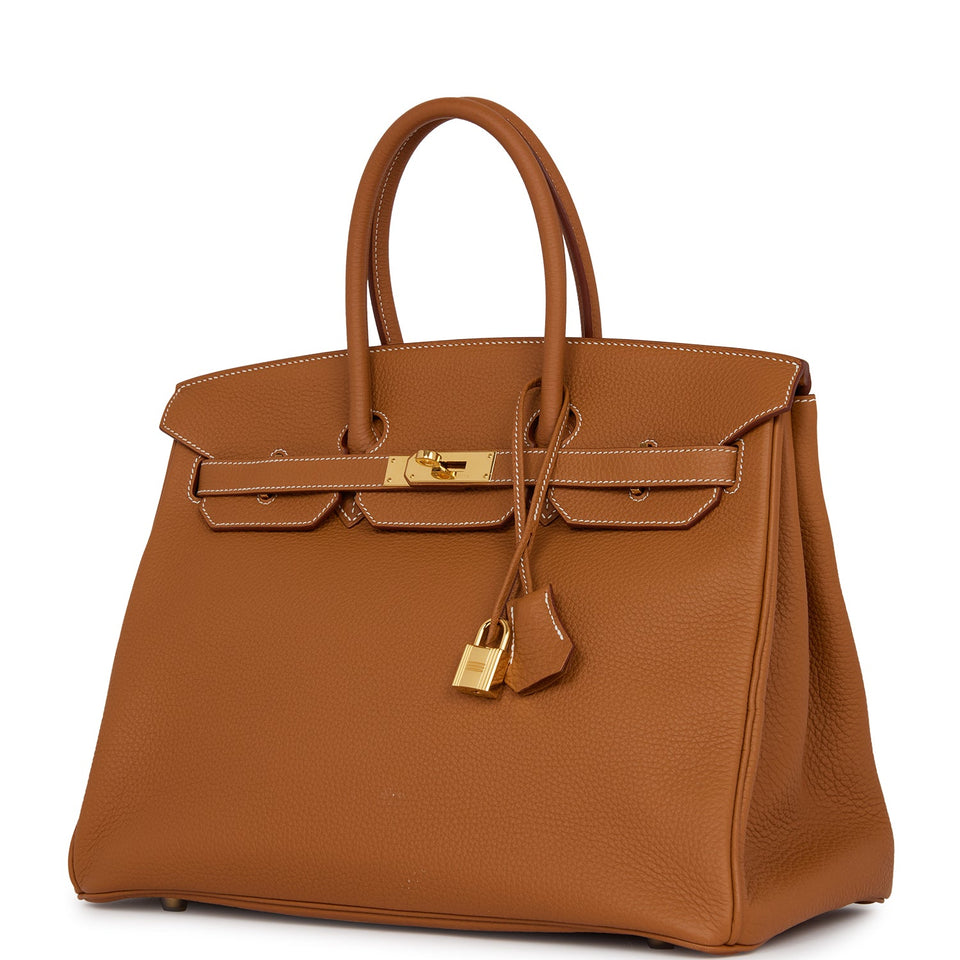 Hermes Birkin 35 Gold Togo Gold Hardware