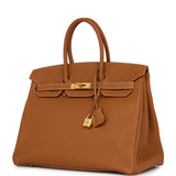 Hermes Birkin 35 Gold Togo Gold Hardware