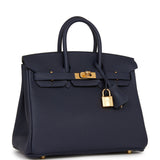 Hermes Birkin 25 Bleu Nuit Togo Gold Hardware