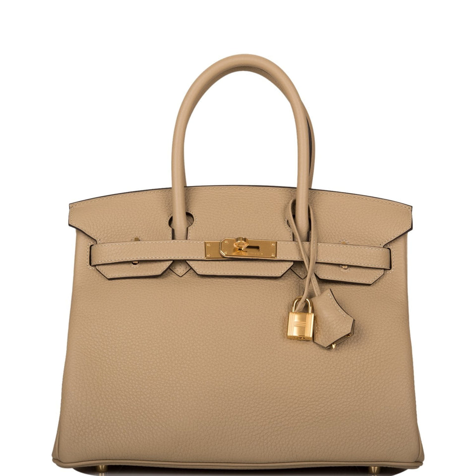 Hermes Birkin 30 Trench Clemence Gold Hardware